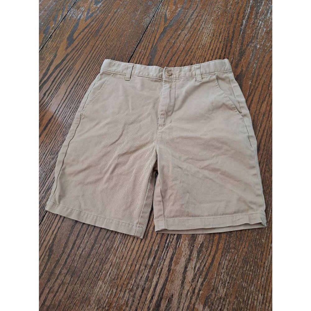 Boys Size 16 Class Club Modern Fit Khaki Tan Casual Shorts Flat Front w Pockets